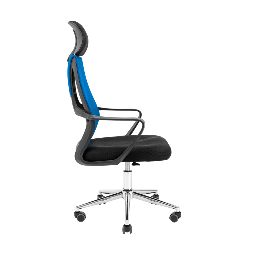 Офісне крісло Richman Профі Хром Піастра Сітка чорна + синя (ADD0003194) - зображення 3