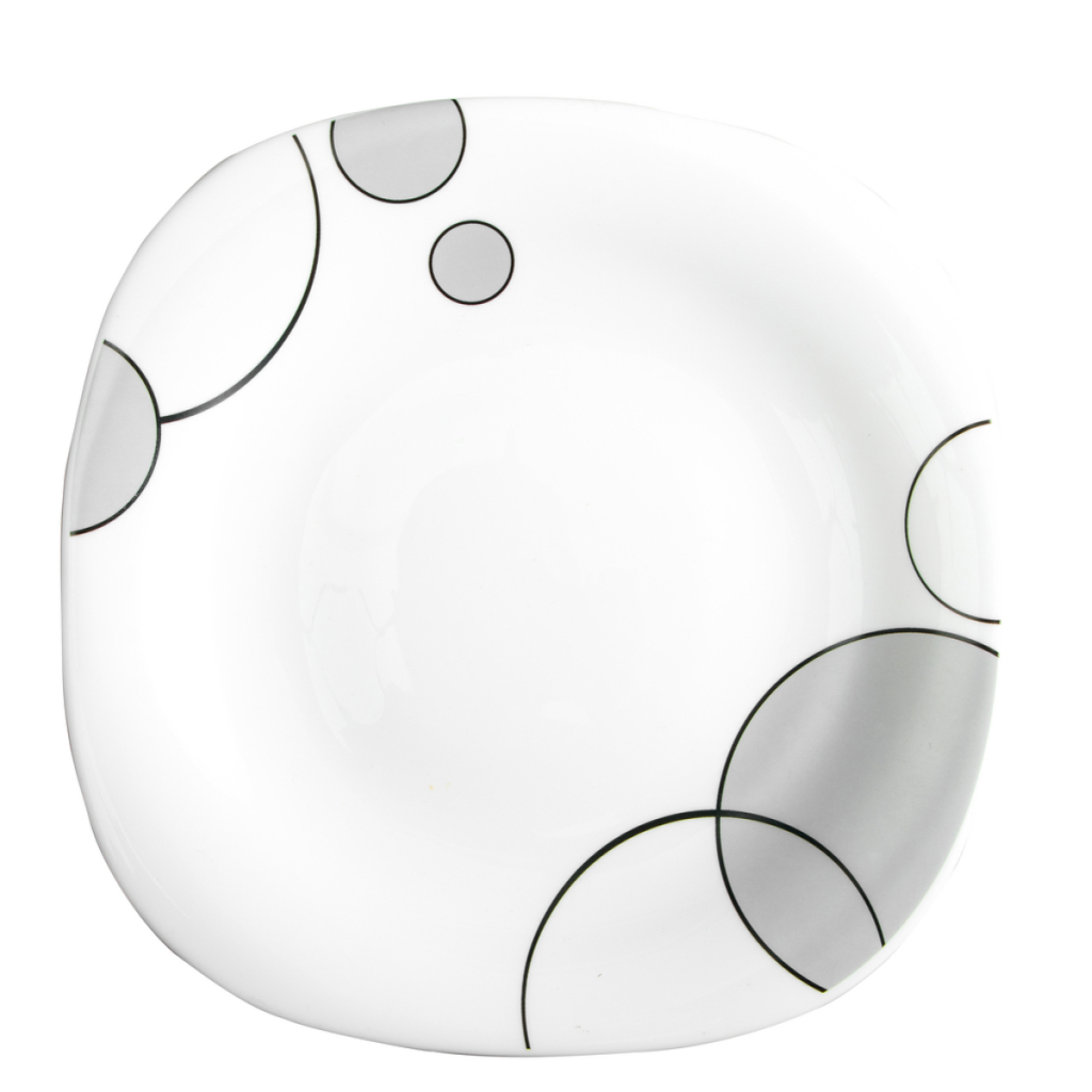 Тарілка Vittora Square Сірі Бульбашки Десертна 21,5 см (V-215Sgb) - зображення 1