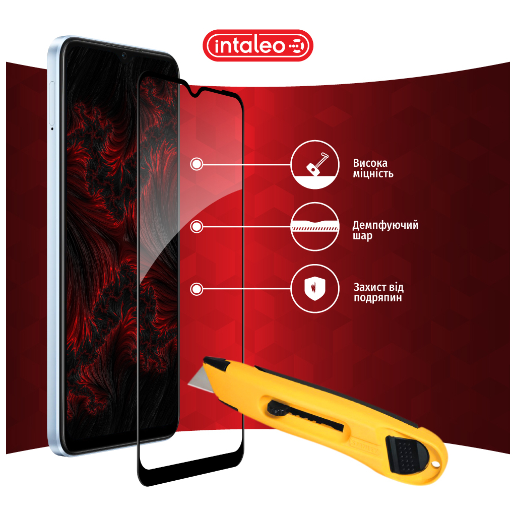 Скло захисне Intaleo Full Glue Oppo A18 Black (1283126583179) - зображення 5