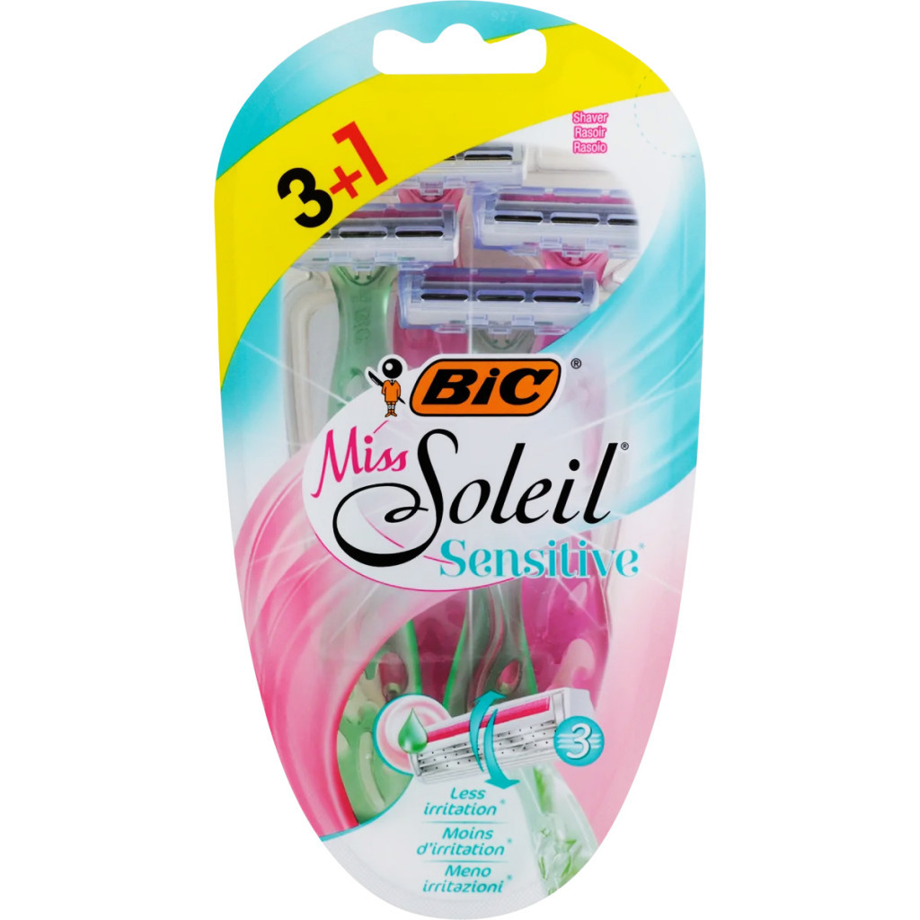 Бритва Bic Miss Soleil Sensitive 3+1 шт. (3086123534605) - зображення 1