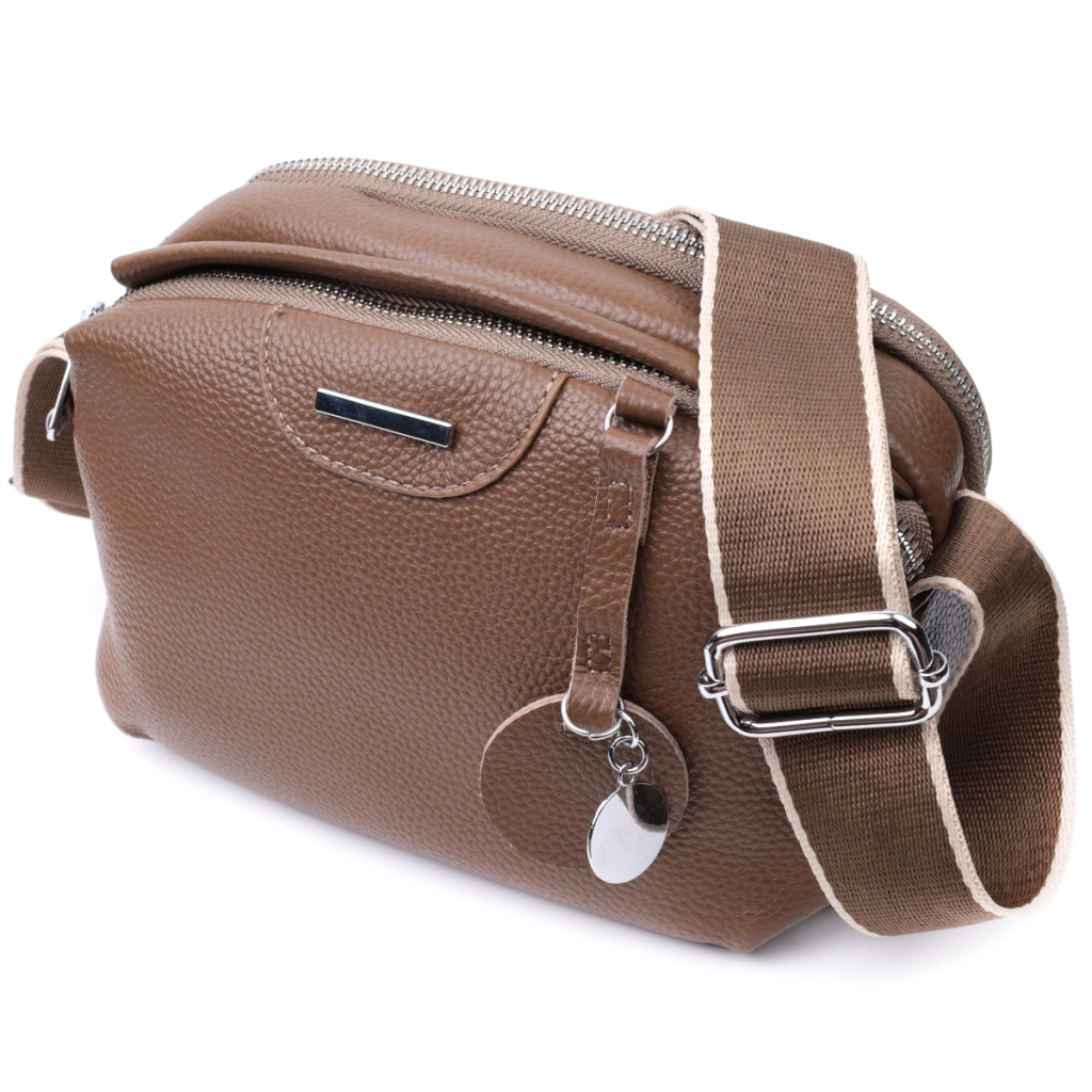 Сумка Vintage З двома відділеннями з натуральної шкіри Коричнева (22596) - зображення 1