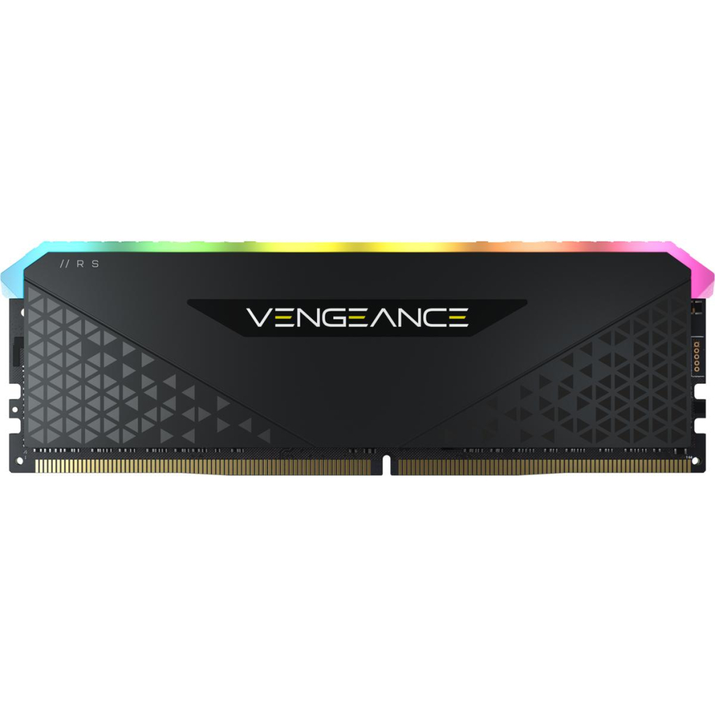 Модуль пам'яті для комп'ютера DDR4 16GB 3200 MHz Vengeance RGB RS Black Corsair (CMG16GX4M1E3200C16) - зображення 3