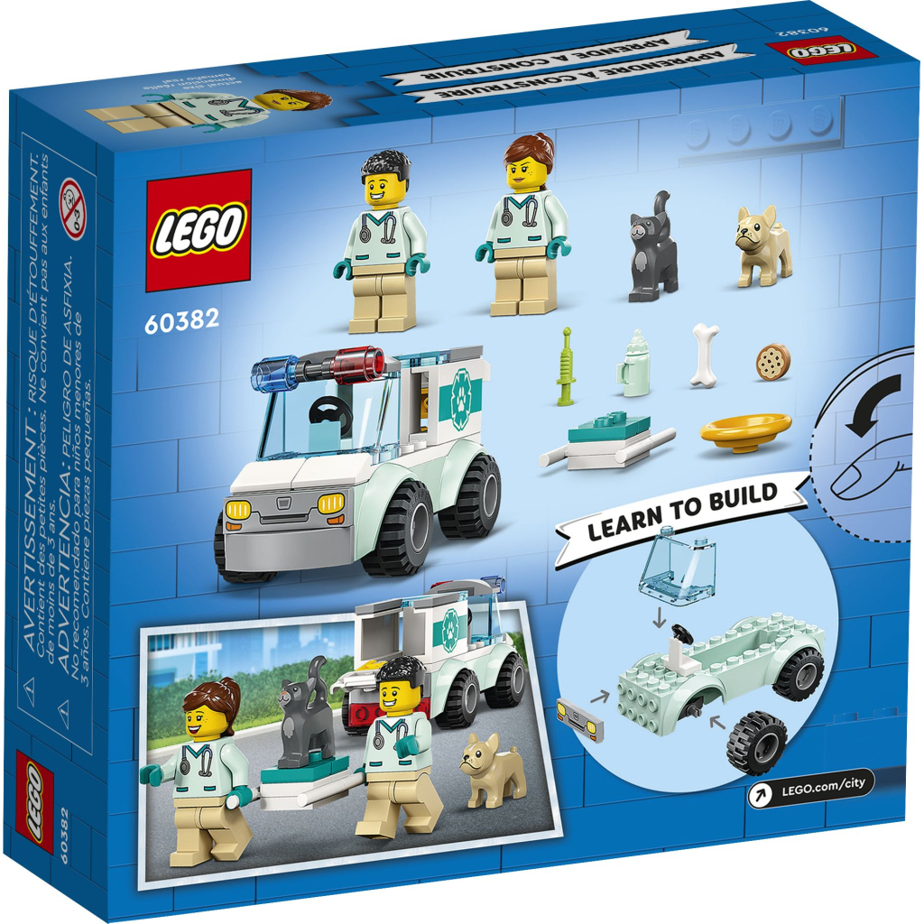 Конструктор LEGO City Фургон ветеринарної швидкої допомоги 58 деталей (60382) - зображення 7