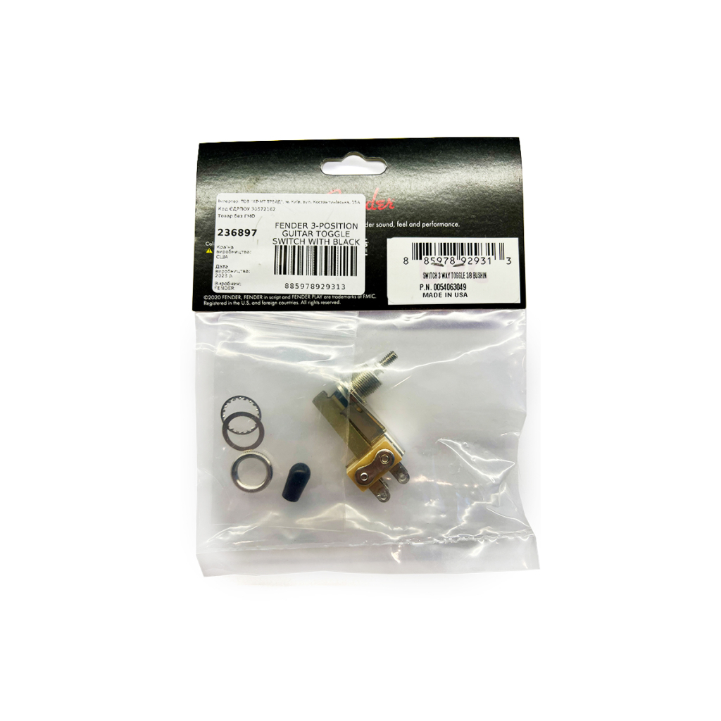 Перемикач для гітари Fender 3-Position Guitar Toggle Switch With Black Tip (236897) - зображення 3