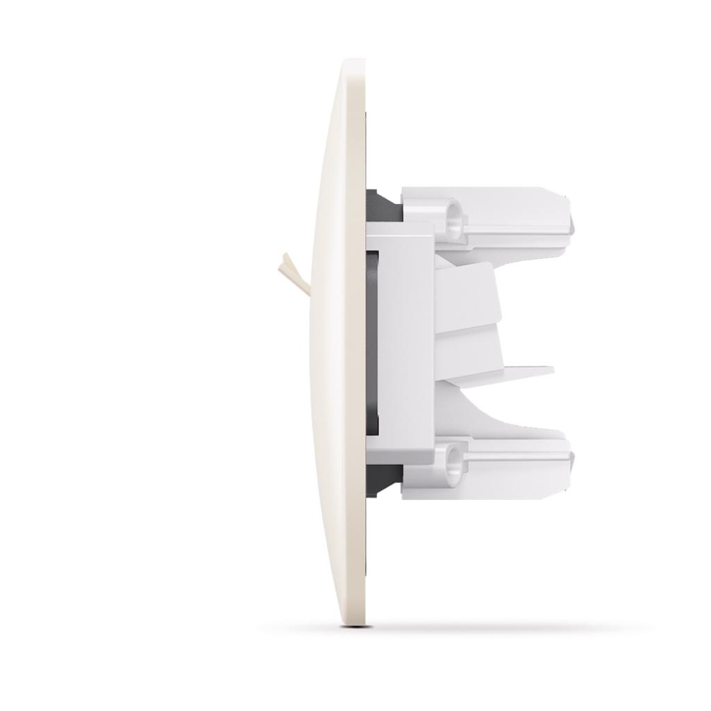 Комп'ютерна розетка Videx BINERA CAT6 одинарна кремова (VF-BNSK1PC6-CR) - изображение 3