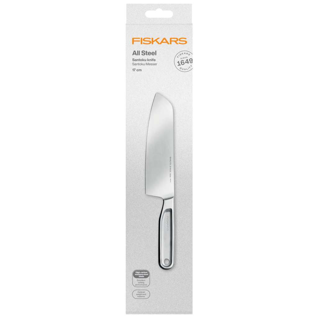 Кухонний ніж Fiskars All Steel Santoku 17 см (1062884) - зображення 3