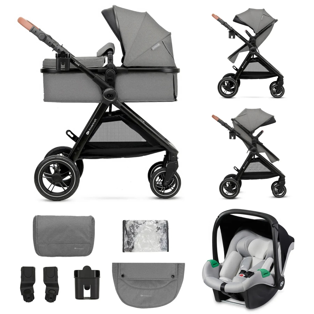 Коляска Kinderkraft 3 в 1 Esme Moonlight Grey (KSESME00GRY3000) (5902533925681) - зображення 12