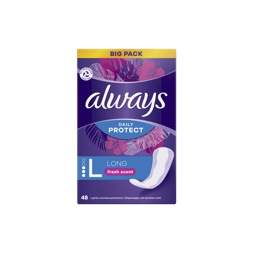 Щоденні прокладки Always Daily Protect Long Свіжий аромат 48 шт. (8700216461702) - зображення 2