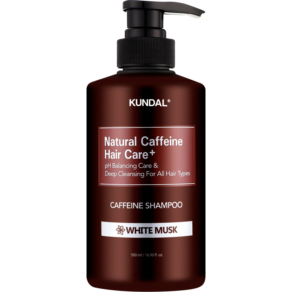 Шампунь Kundal Natural Caffeine & Intensive Scalp Care Shampoo White Musk 500 мл (8809568745765) - зображення 1