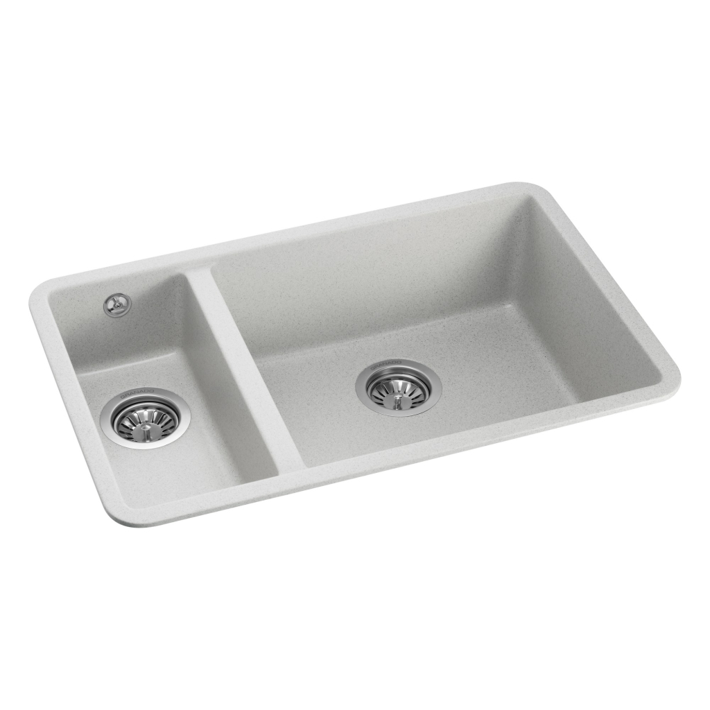 Мийка кухонна GRANADO Under top DOUBLE gris (gr3408) - зображення 2