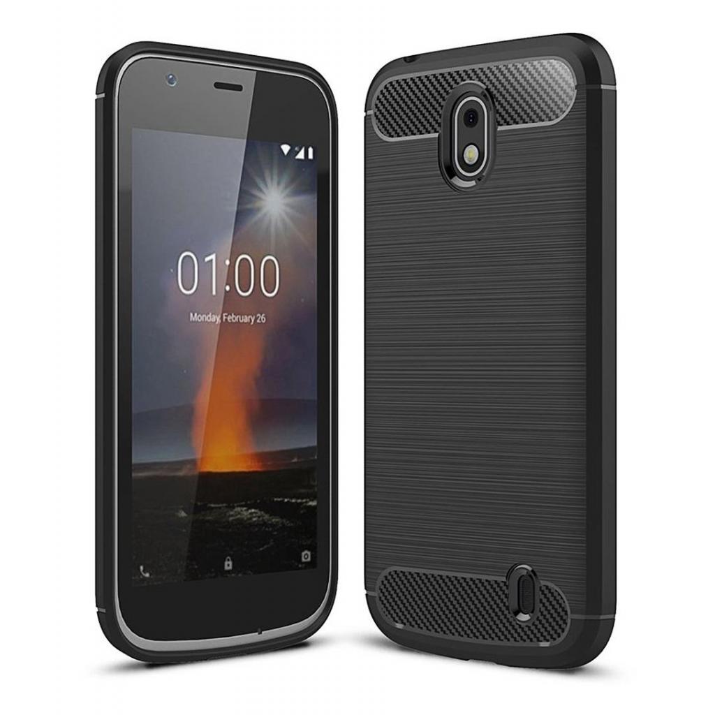Чохол до мобільного телефона Laudtec для Nokia 1 Carbon Fiber (Black) (LT-N1B) - зображення 1
