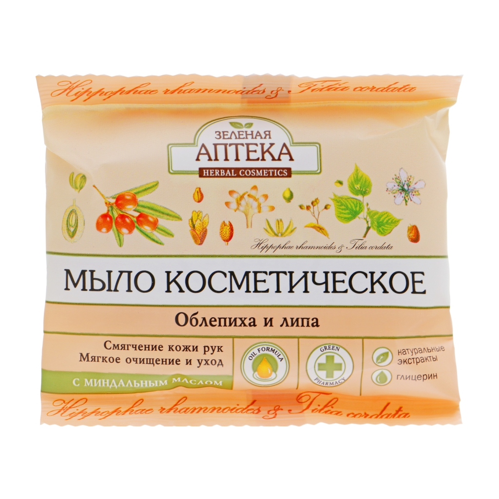 Тверде мило Зелена Аптека Обліпиха і липа 75 г (8588005625876) - зображення 1