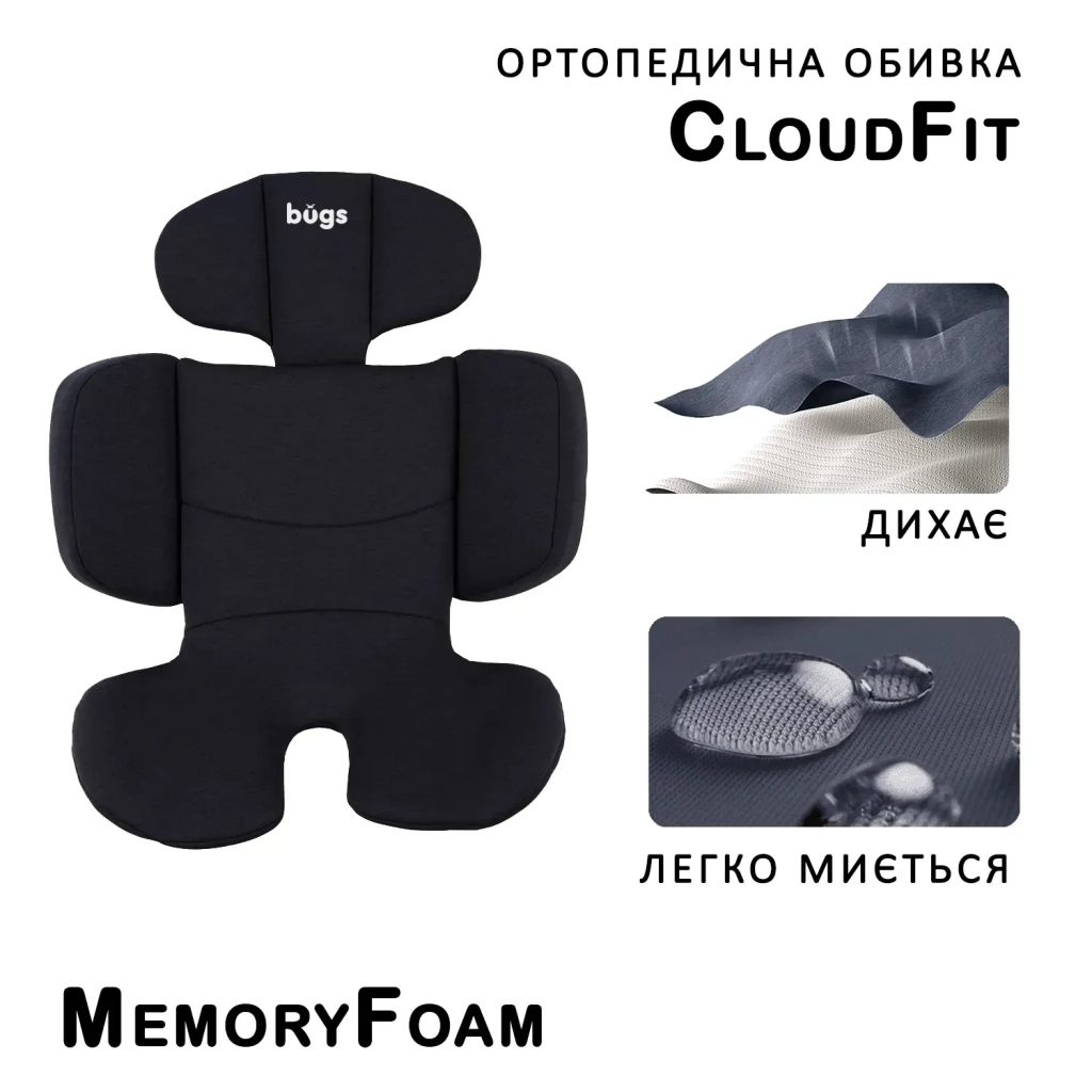 Автокрісло Bugs Aera 360 i-Size, ISOFIX, (0–36 кг) Shadow Grey (4823056520003) - зображення 8