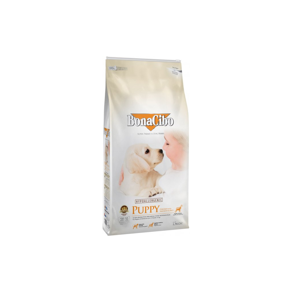 Сухий корм для собак BonaCibo Puppy Chicken&Rice with Anchovy 15 кг (BC405703) - зображення 1