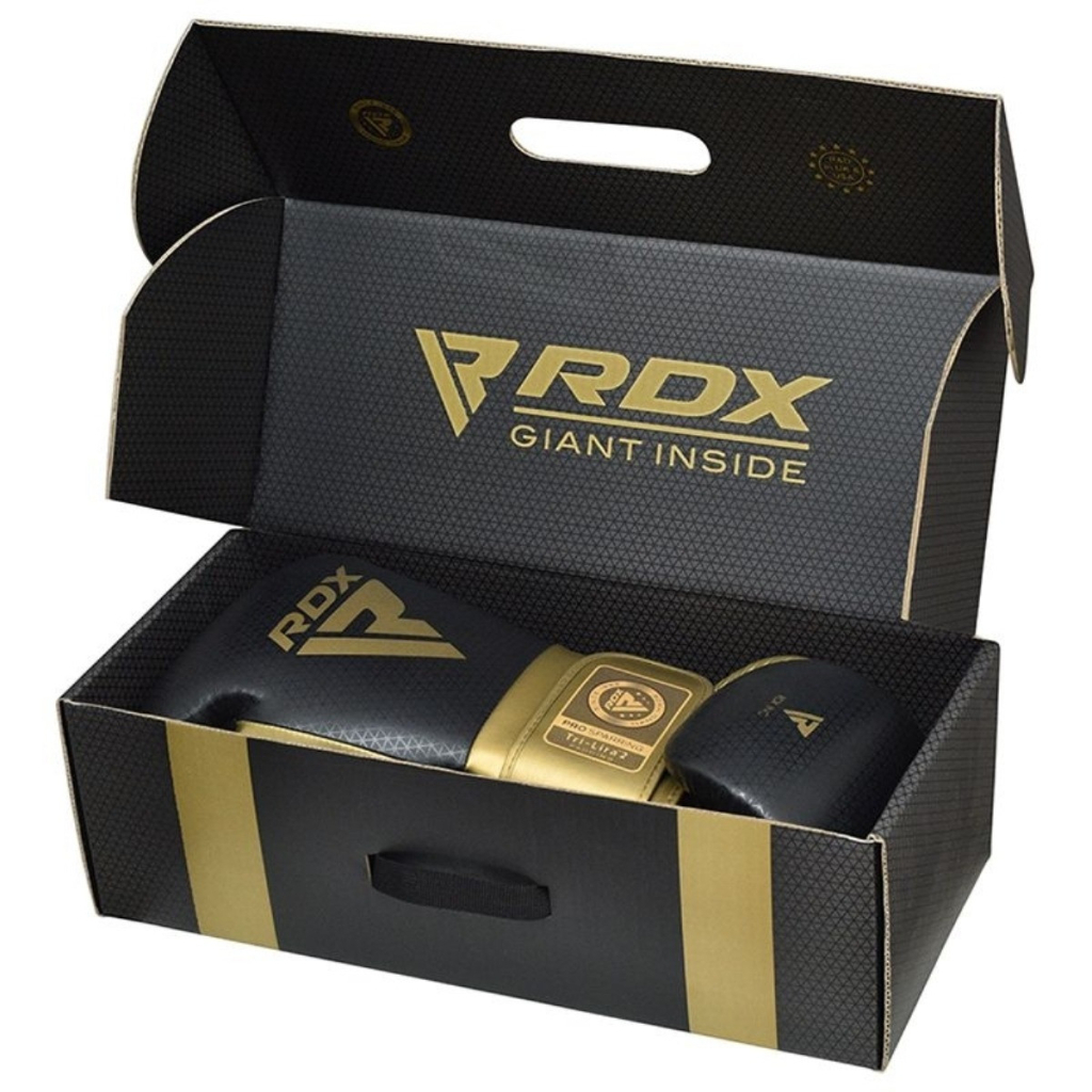 Боксерські рукавички RDX Mark Pro Sparring TRI Lira 2 Golden 10 унцій (BGM-PSTL2G-10OZ) - зображення 8