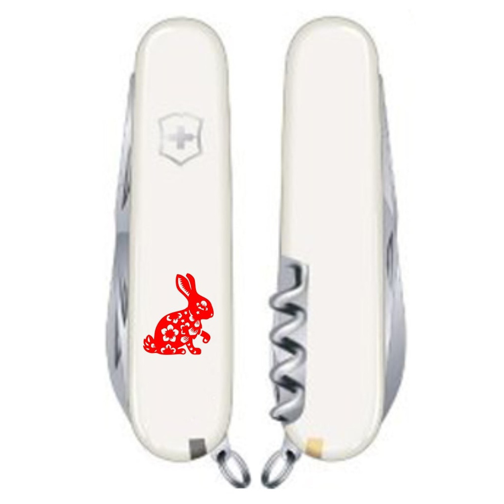 Ніж Victorinox Spartan Zodiac White "Бенгальський Кролик" Red (1.3603.7_Z2061u) - зображення 2