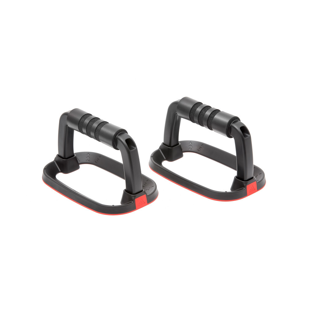 Упори для віджимань Adidas Performance Push Up Bars ADAC-12232 Чорний/Червоний (885652021579) - зображення 6