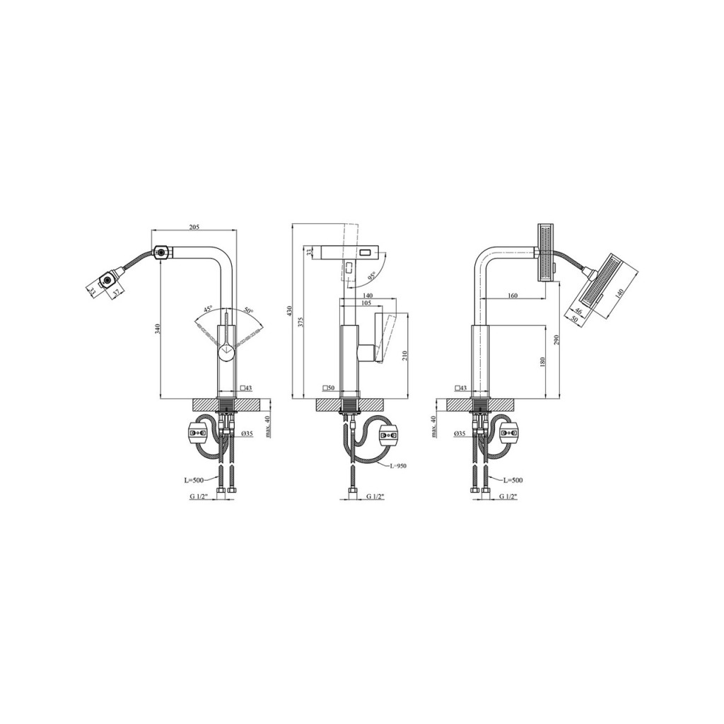 Змішувач Kroner Klassisch-ESG03918 - зображення 11