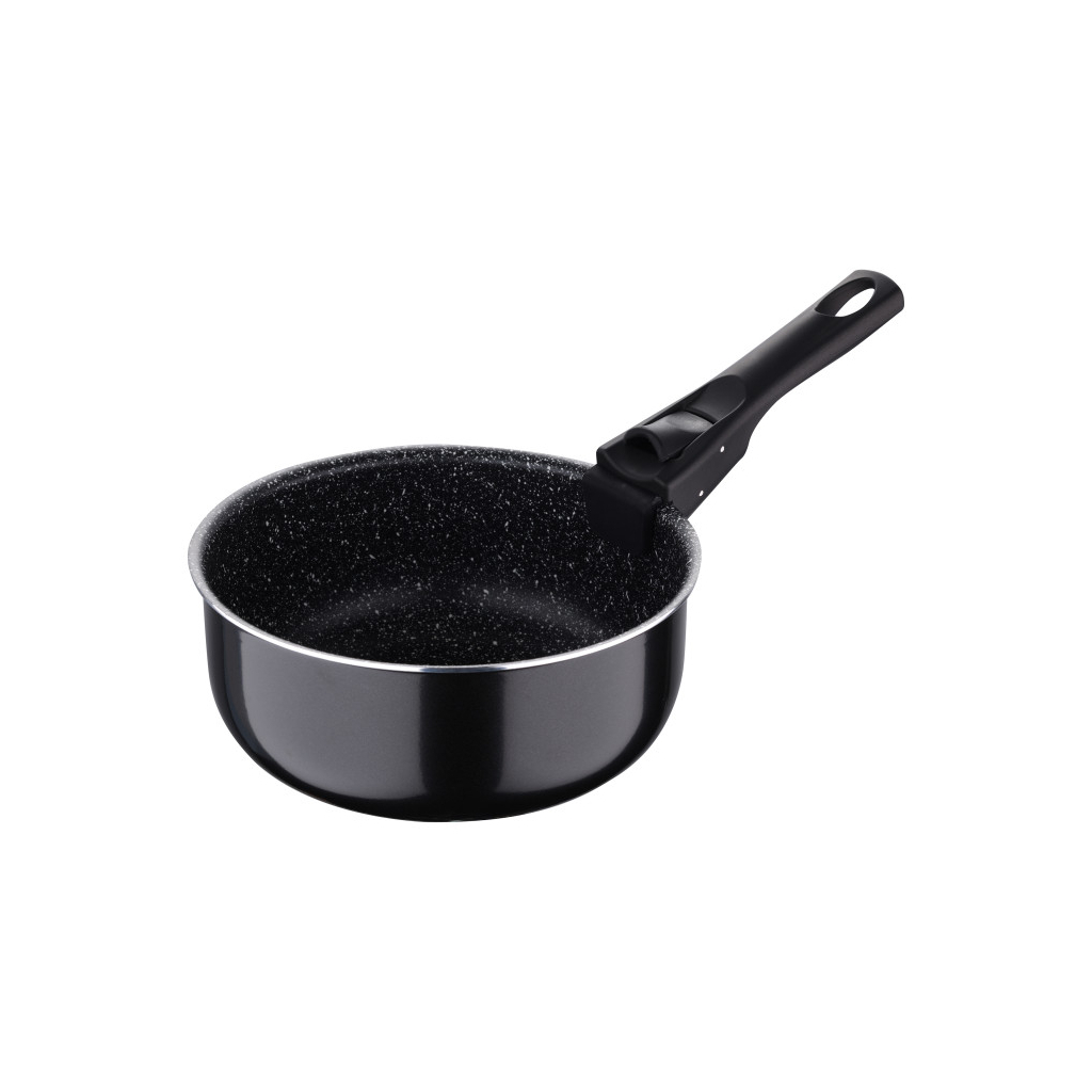 Ківш Bergner Click & cook black, набір зі знімною ручкою 16/18/20 см, 4 предмети (BG-31602-BK) - зображення 2