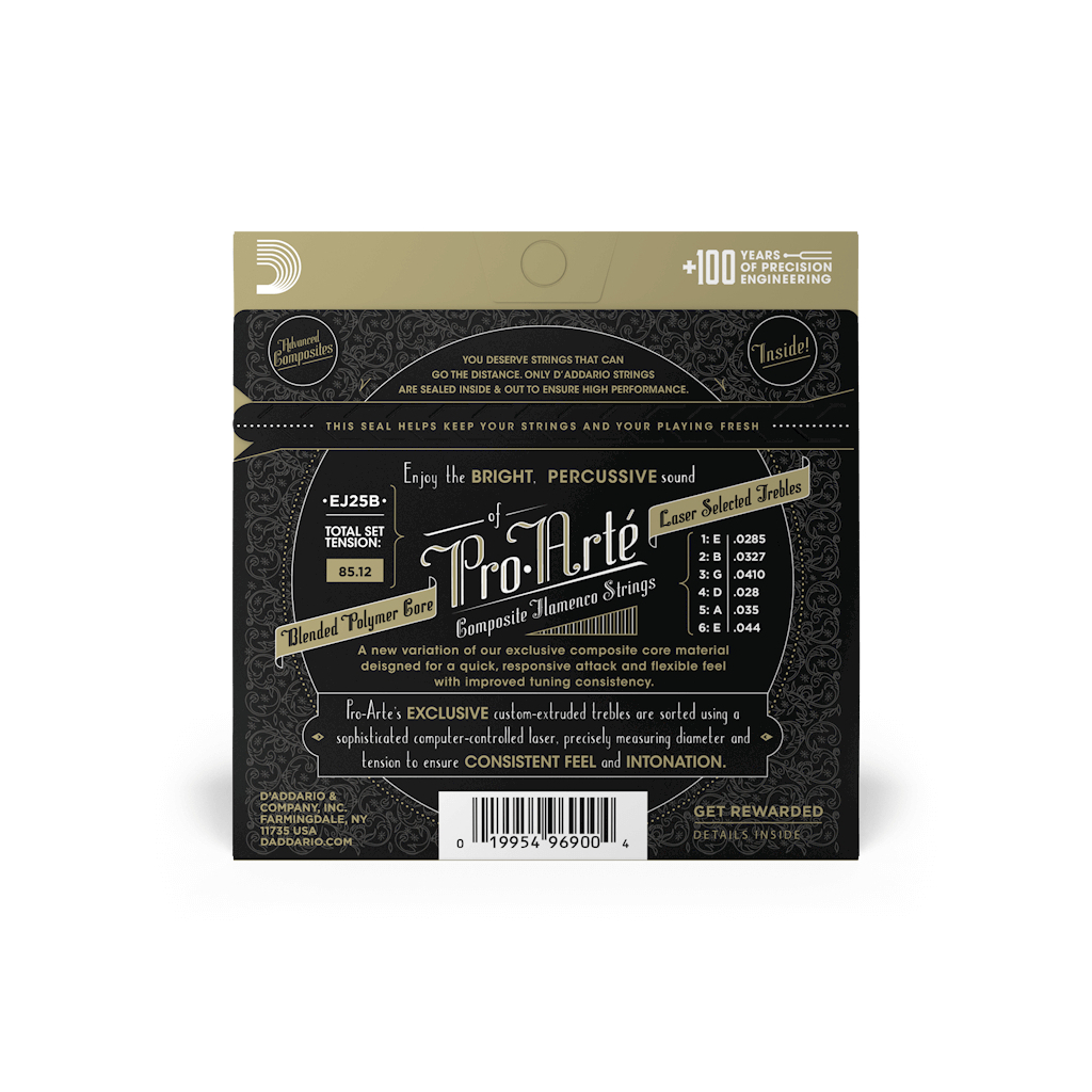 Струни для гітари D'Addario Pro-Arte Composite Flamenco Black Nylon (EJ25B) - зображення 3