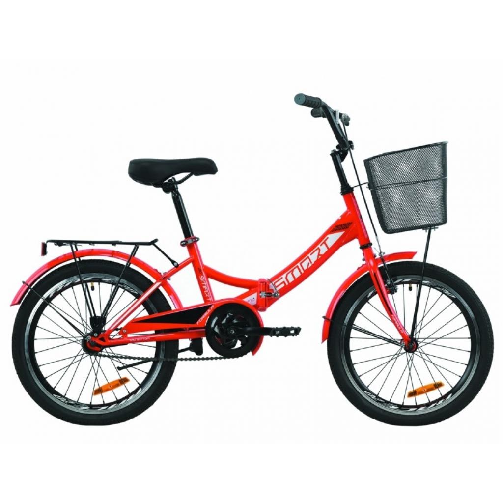 Велосипед Formula 24" SMART Vbr тріскачка рама-15" St 2020 червоний, багажник + кошик (OPS-FR-24-220) - зображення 1