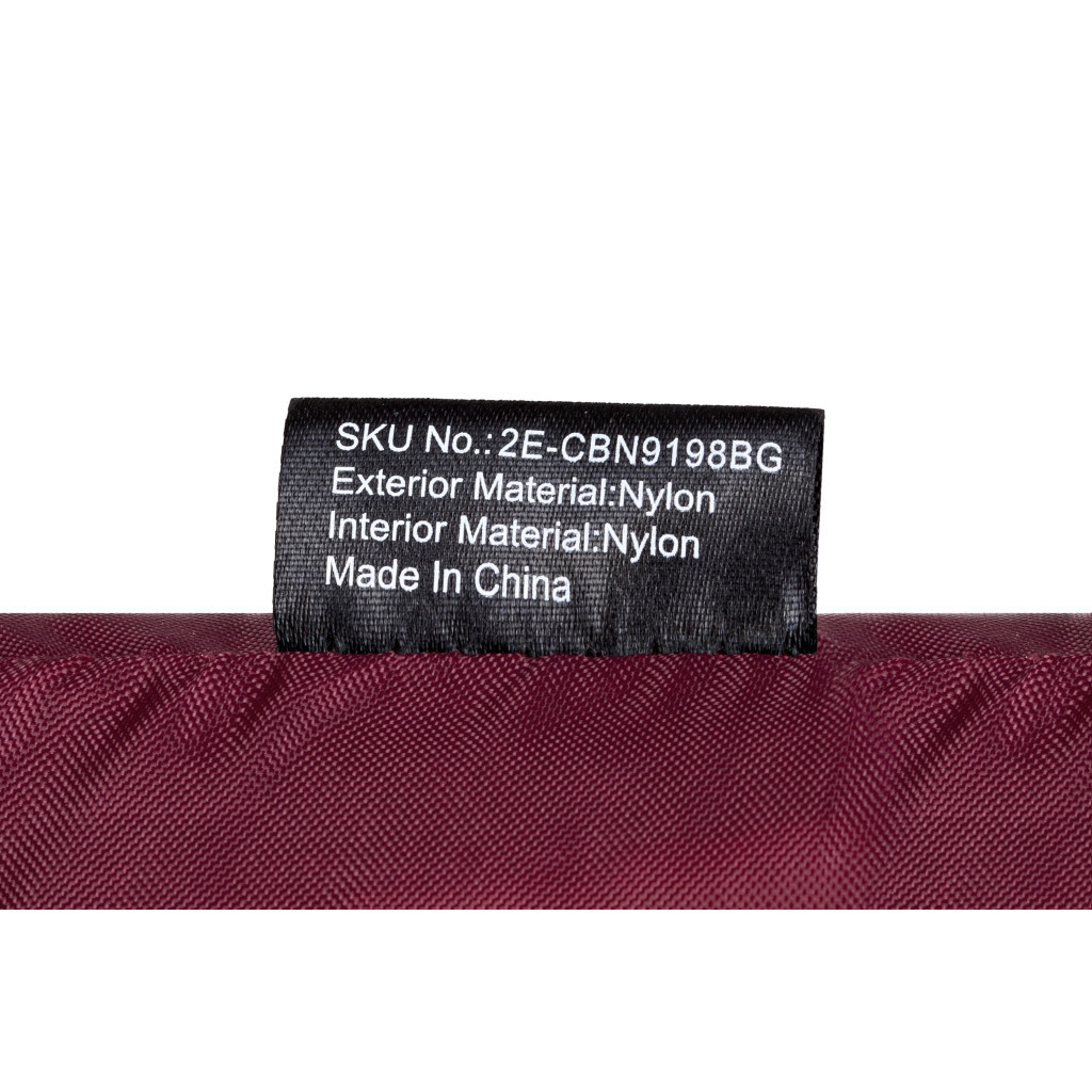 Сумка для ноутбука 2E 16" CrossSquares, Burgundy (2E-CBN9198BG) - зображення 11