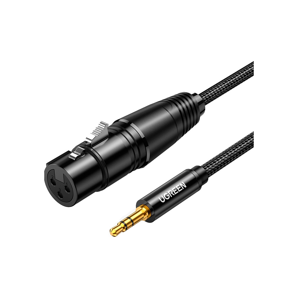 Кабель мультимедійний 3.5mm M to XLR F 1.0m AV182 black Ugreen (20763) - picture 1