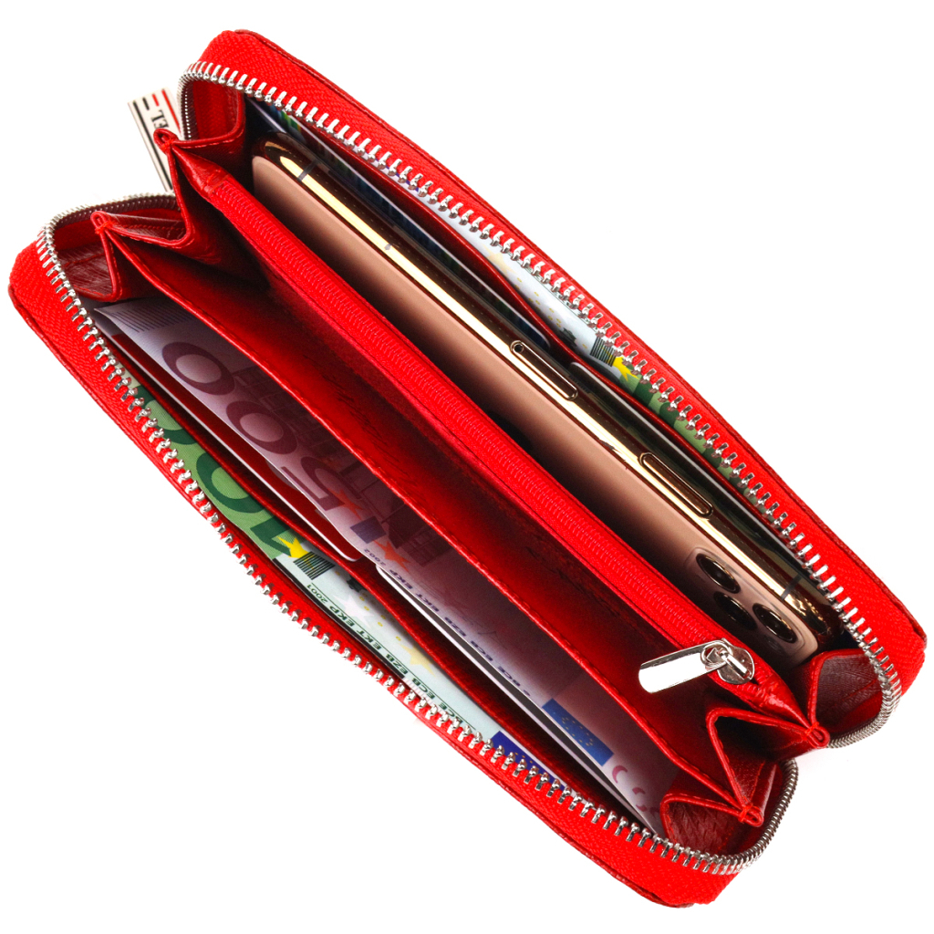 Гаманець Canpellini З натуральної шкіри Червоний (21613) - зображення 7