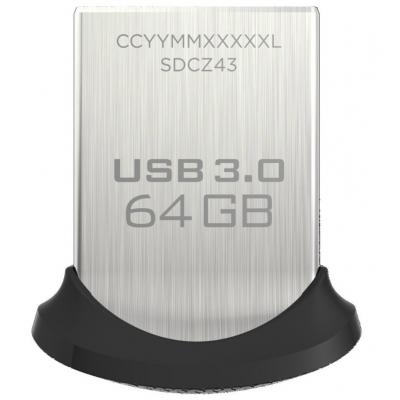 USB флеш накопичувач SanDisk 64GB Ultra Fit USB 3.0 (SDCZ43-064G-GAM46) - зображення 1