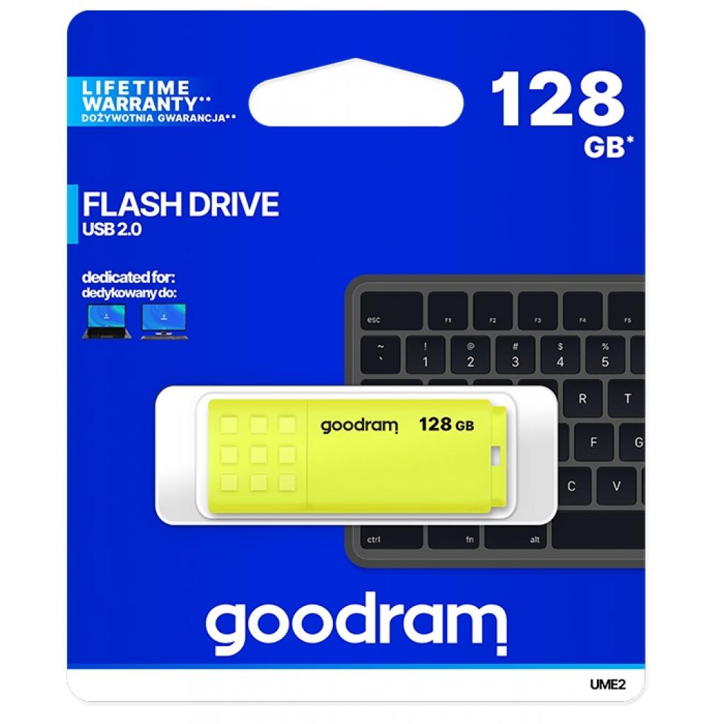 USB флеш накопичувач Goodram 128GB UME2 Yellow USB 2.0 (UME2-1280Y0R11) - зображення 3