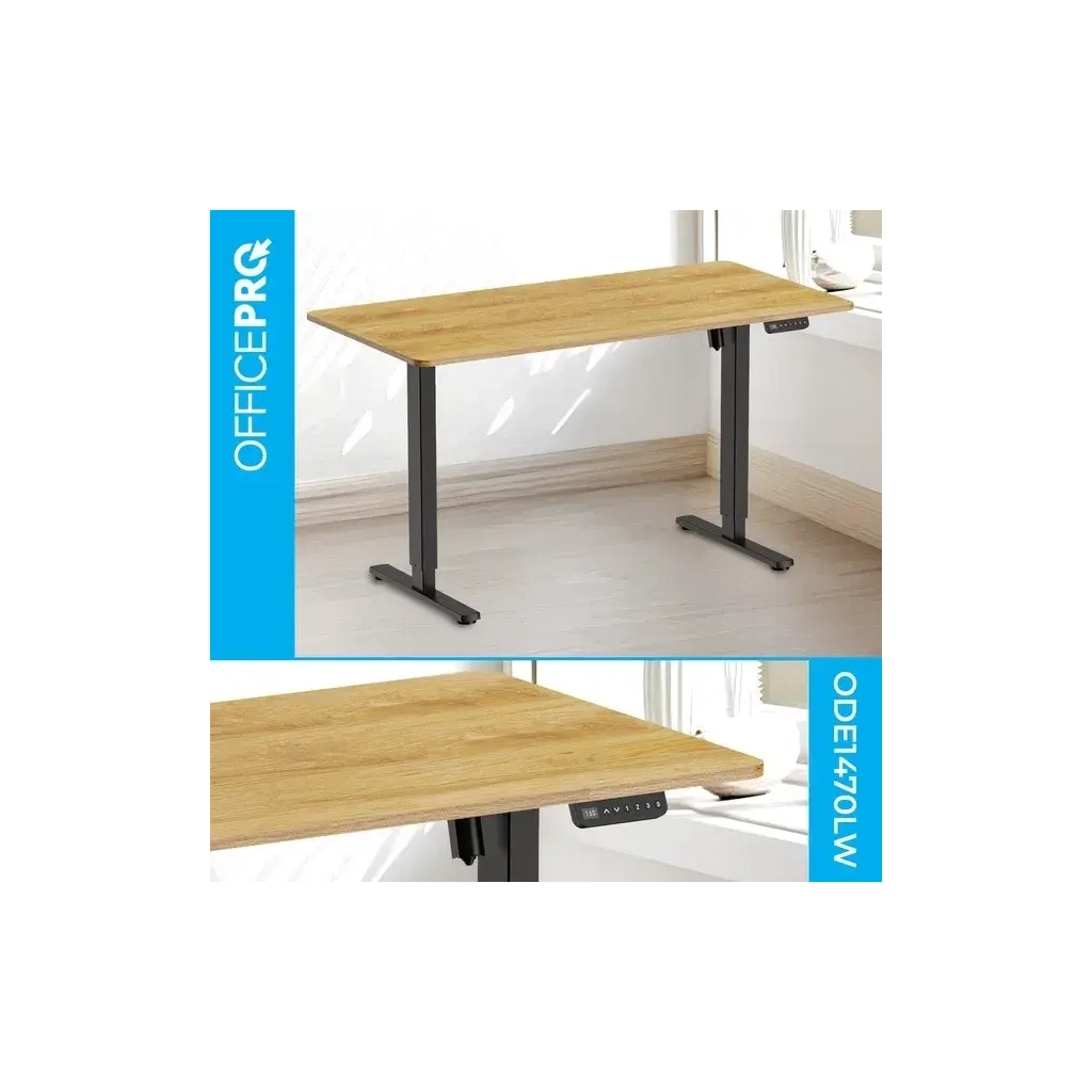Комп'ютерний стіл OfficePro ODE1470LWW Light Wood/White (ODE1470LWW) - зображення 3