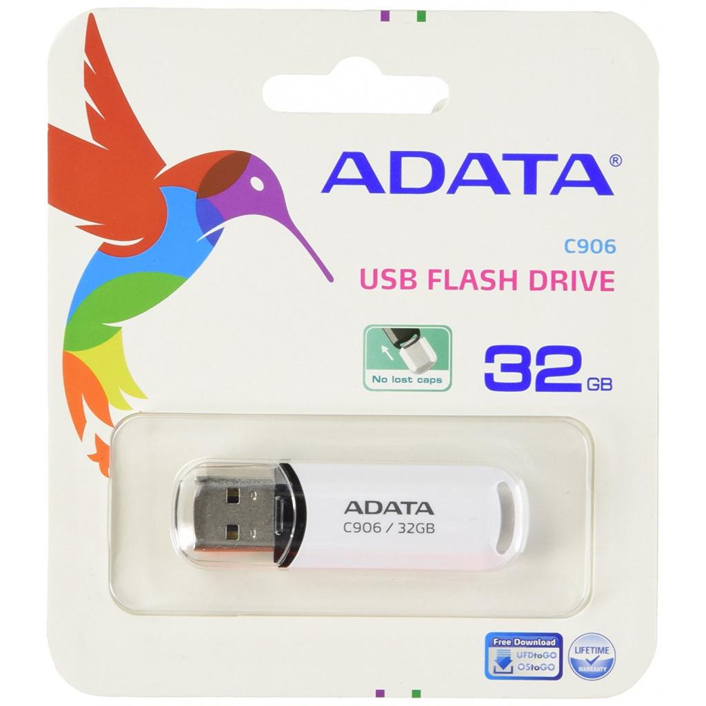 USB флеш накопичувач ADATA 32GB C906 White USB 2.0 (AC906-32G-RWH) - зображення 4