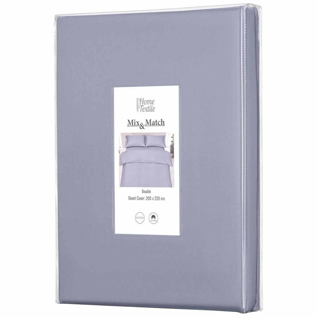 Підковдра Ardesto Mix&Match 100% бавовна, сатин сірий 200х220 см (ART2022DVF) - зображення 2