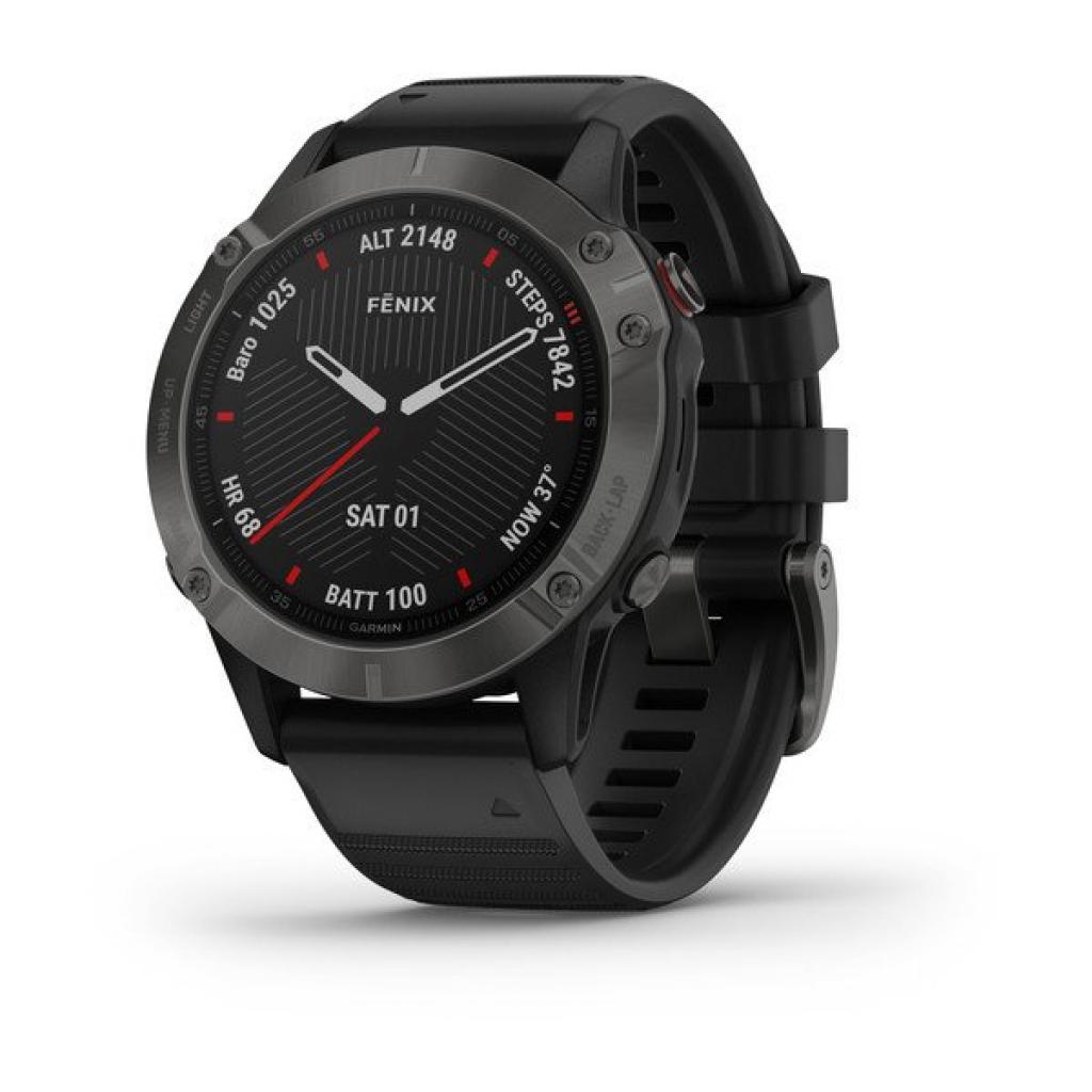Смарт-годинник Garmin Fenix 6 Pro Sapphire Carbon Grey DLC with Black Band (010-02158-11/10) - зображення 1