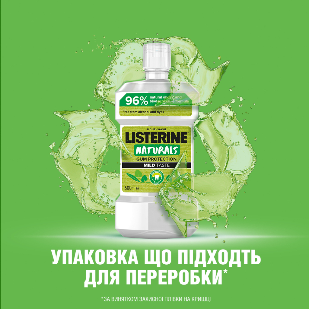 Ополіскувач для порожнини рота Listerine Naturals з ефірними оліями 500 мл (3574661643335/3574661657462) - изображение 6