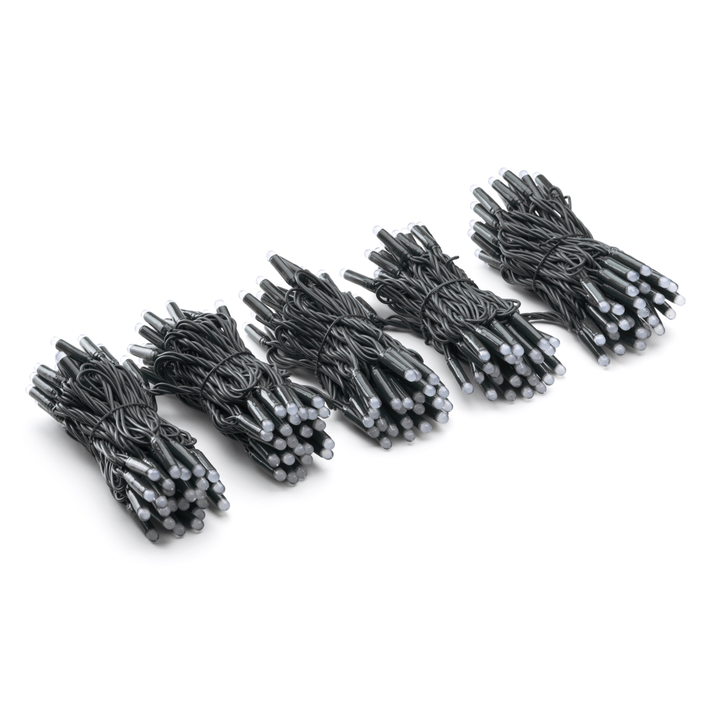 Гірлянда Twinkly PRO Smart LED Curtain RGB 250, AWG22, IP65, чорний (TWP-CU-CA-05X50STP-B) - зображення 2