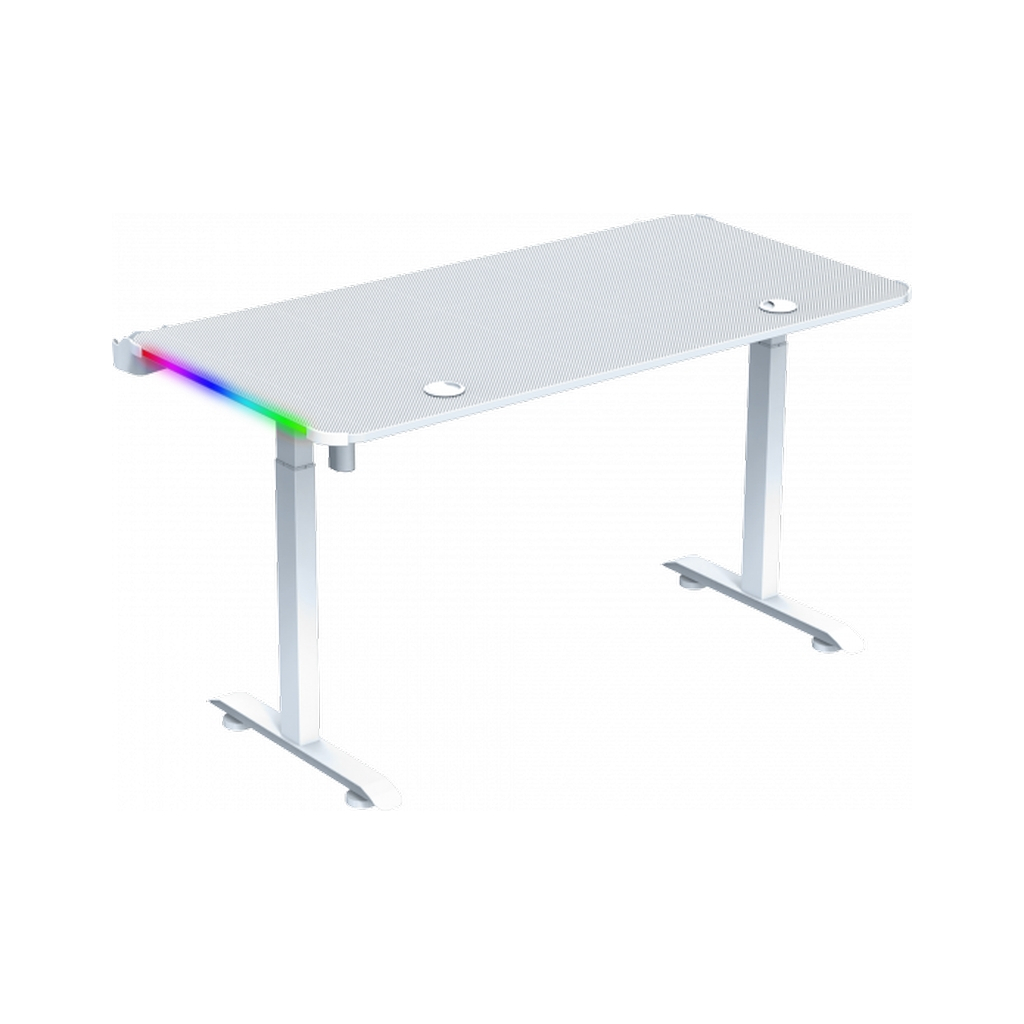 Комп'ютерний стіл GT Racer T-1231 White (T-1231 (120x60x73-117) White) - изображение 2