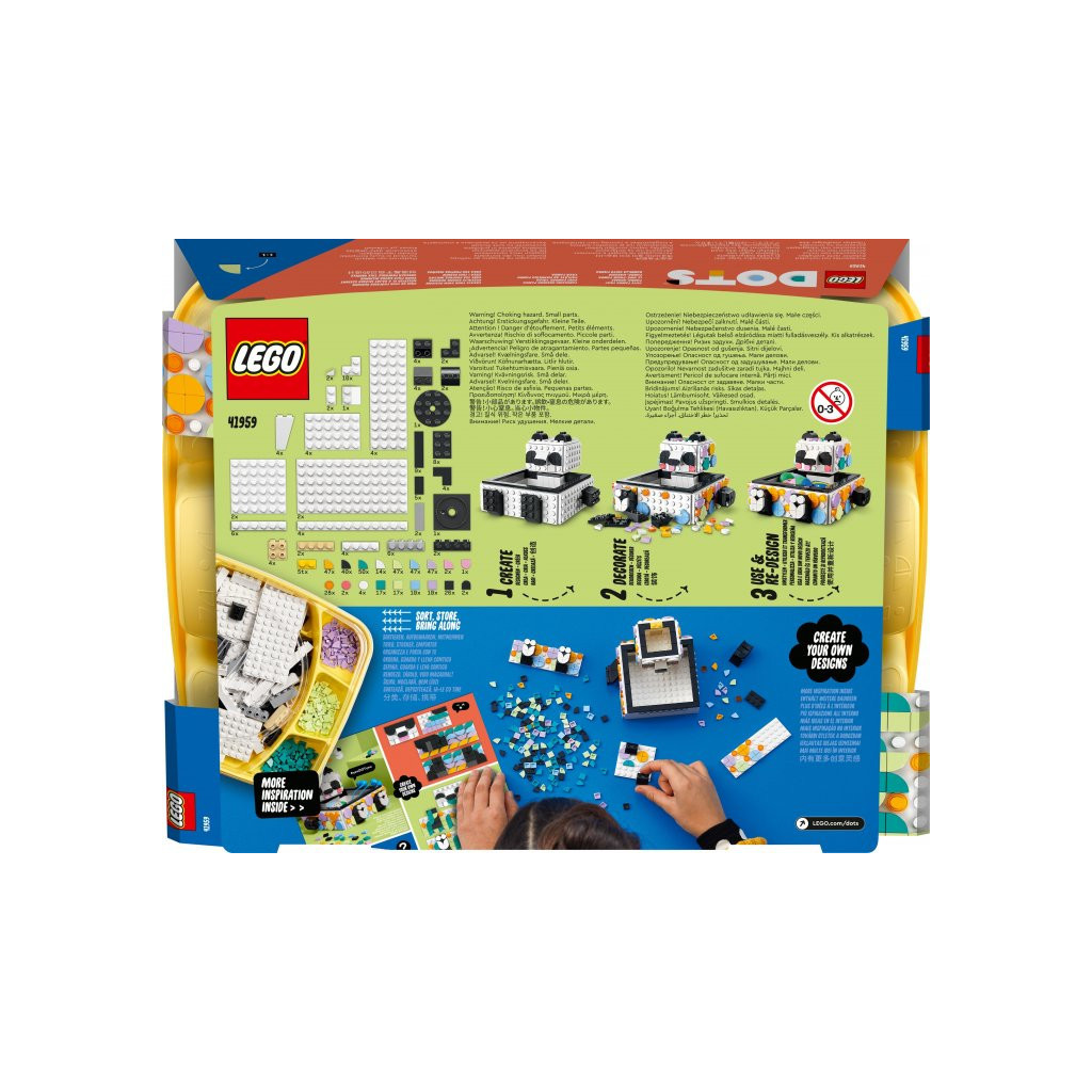 Конструктор LEGO DOTS Шухляда з милою пандою 517 деталей (41959) - зображення 9