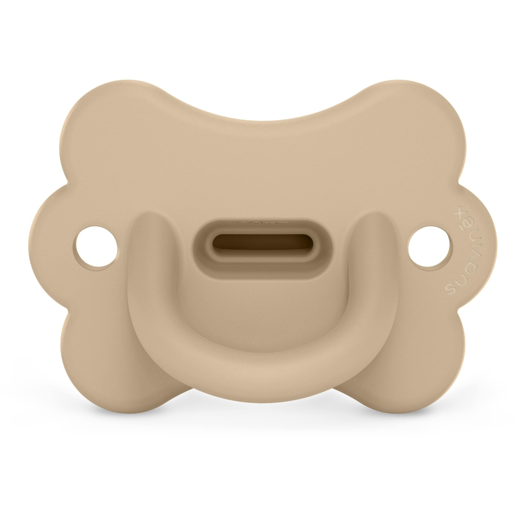 Пустушка Suavinex Colour Essence фізіологічна у формі метелика, 6-18 місяців, бежева (308917) - зображення 1