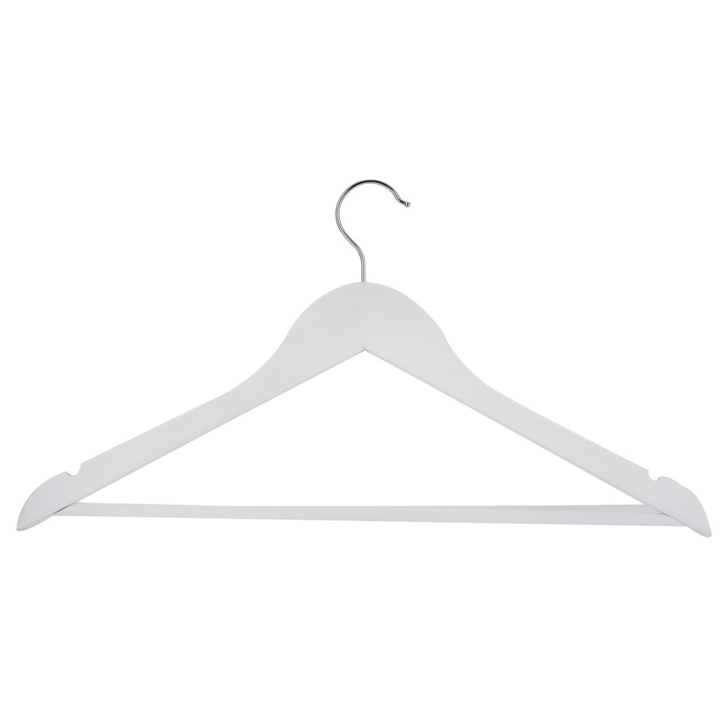 Плічка Idea Home 44.5 х 23 х 1.2 см Дерев'яні Білі 10 шт. (6707238) - зображення 2