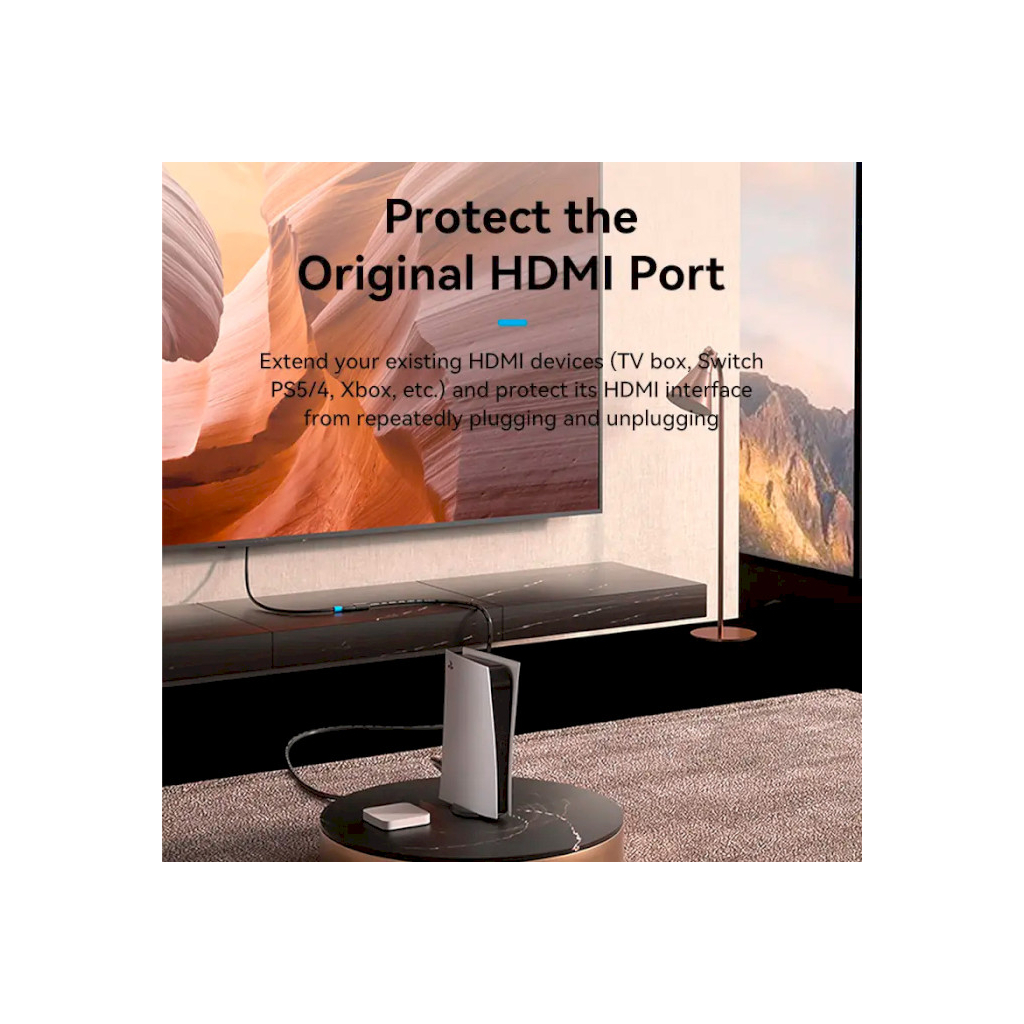 Кабель мультимедійний HDMI M to HDMI F 5.0m V2.0 4K60Hz VENTION (AHCBJ) - picture 3