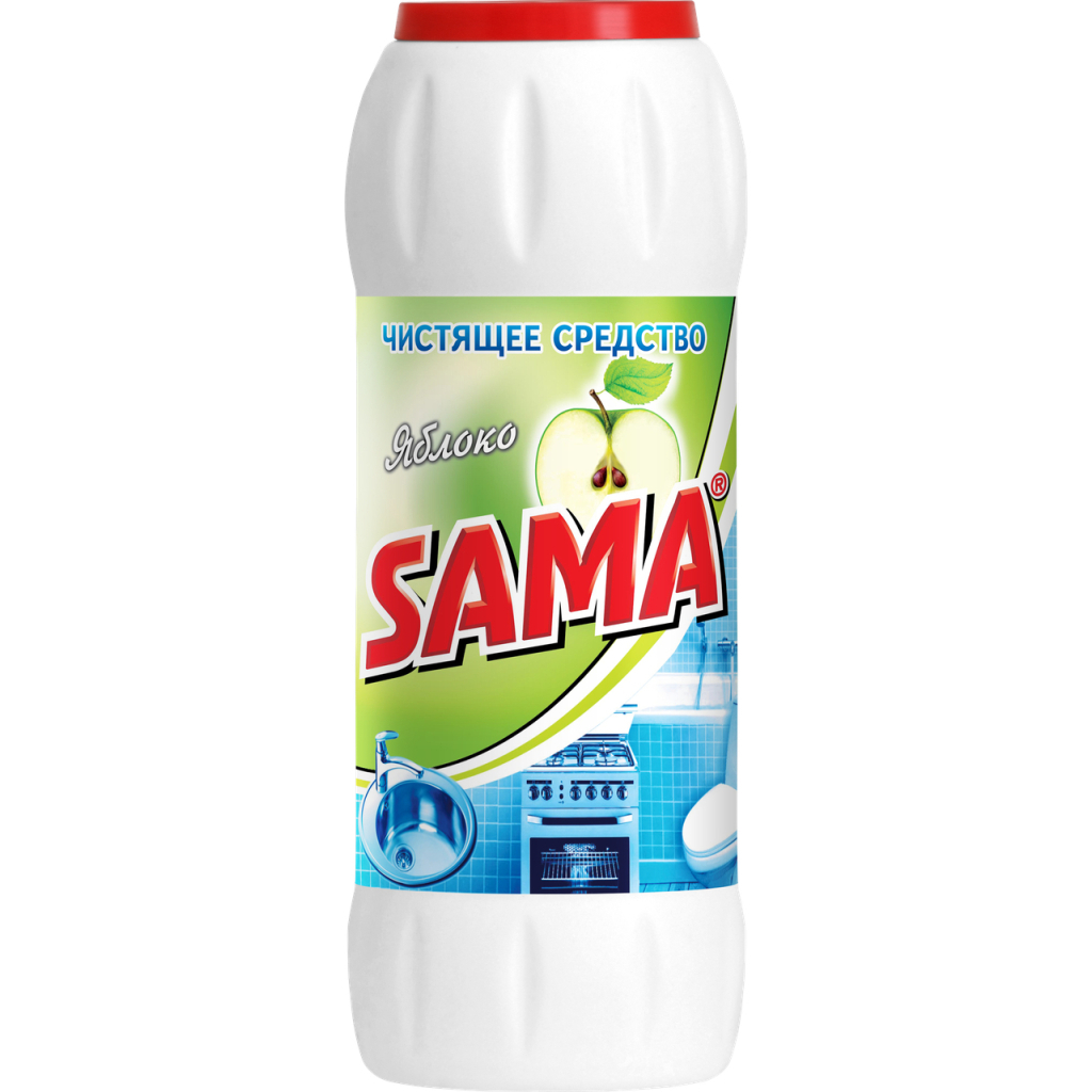 Порошок для чищення кухні Sama Яблуко 500 г (4820270630143) - зображення 1