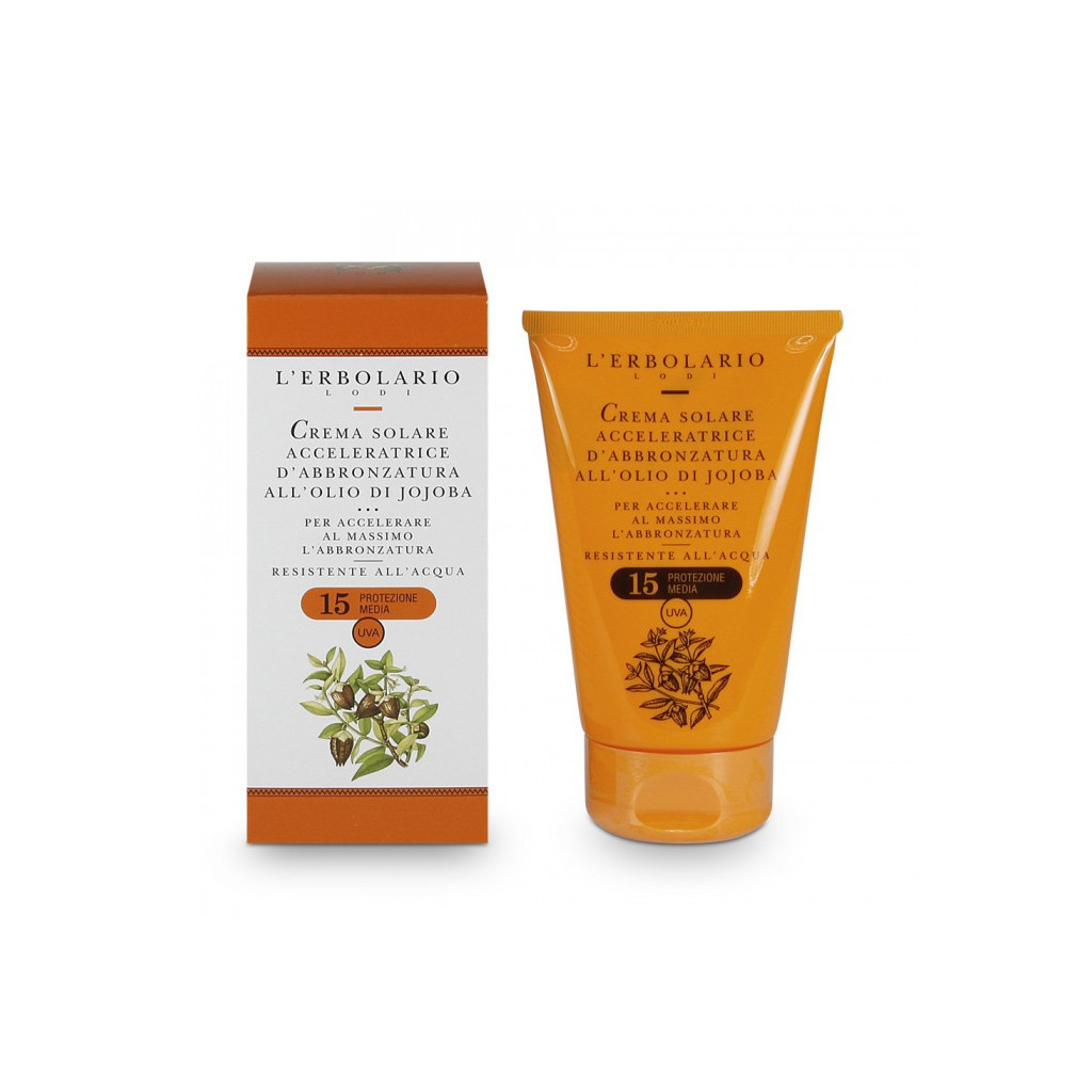 Засіб для засмаги L'Erbolario для швидкої засмаги з маслом Жожоба SPF15 125 мл (2214010002178) - зображення 1