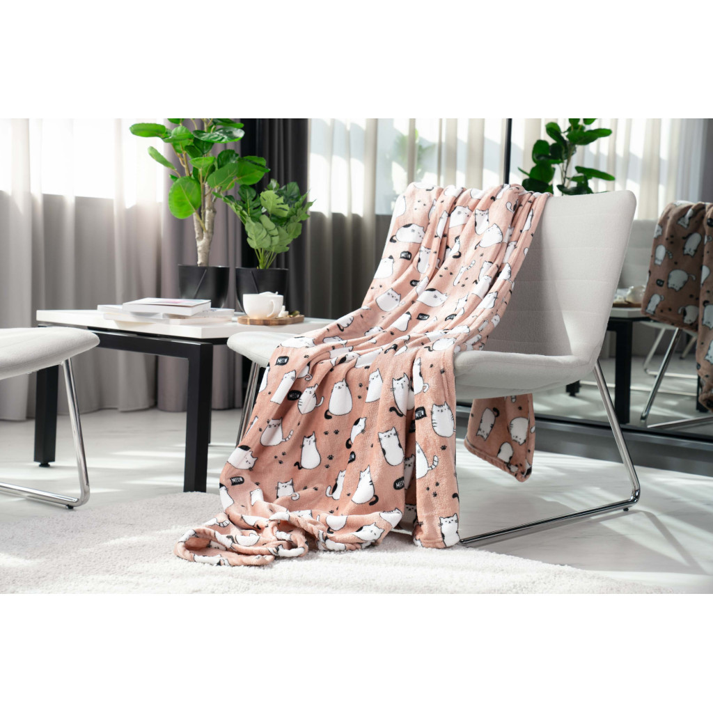 Плед Ardesto Flannel котики, 160х200 см (ART0108PB) - зображення 2