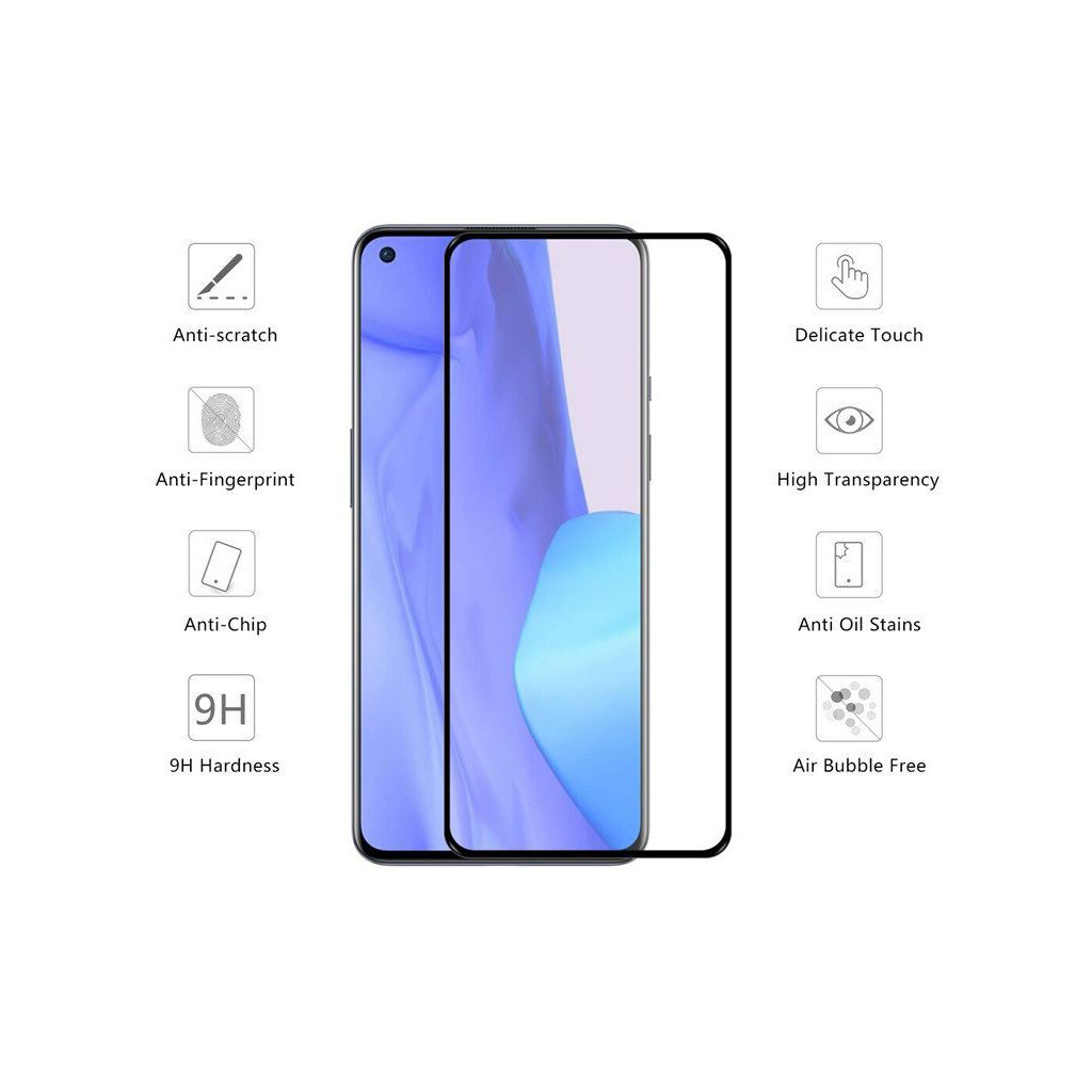 Скло захисне Drobak OnePlus 9R Black Frame A+ (474794) - зображення 2