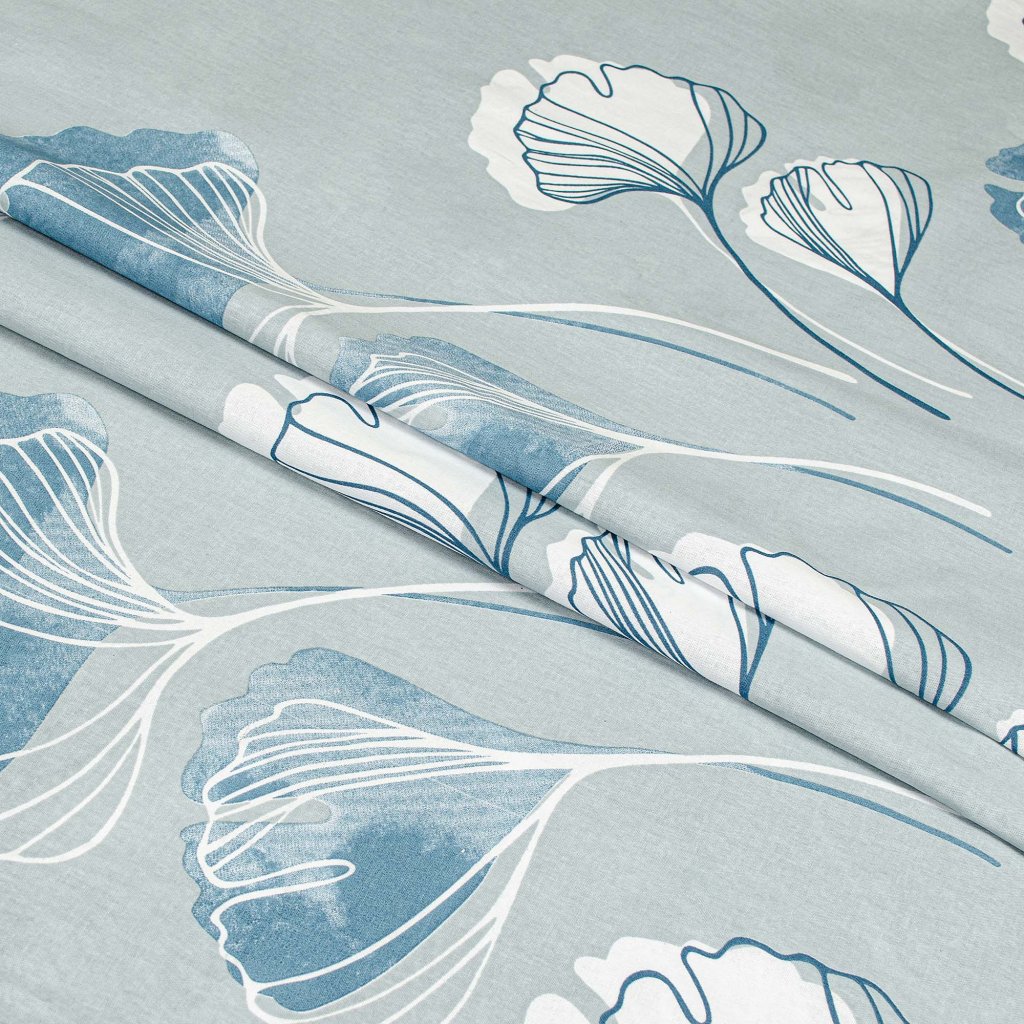 Постільна білизна Home Line Гінко Білоба сіро-блакитний бязь полуторний (173832) - зображення 2