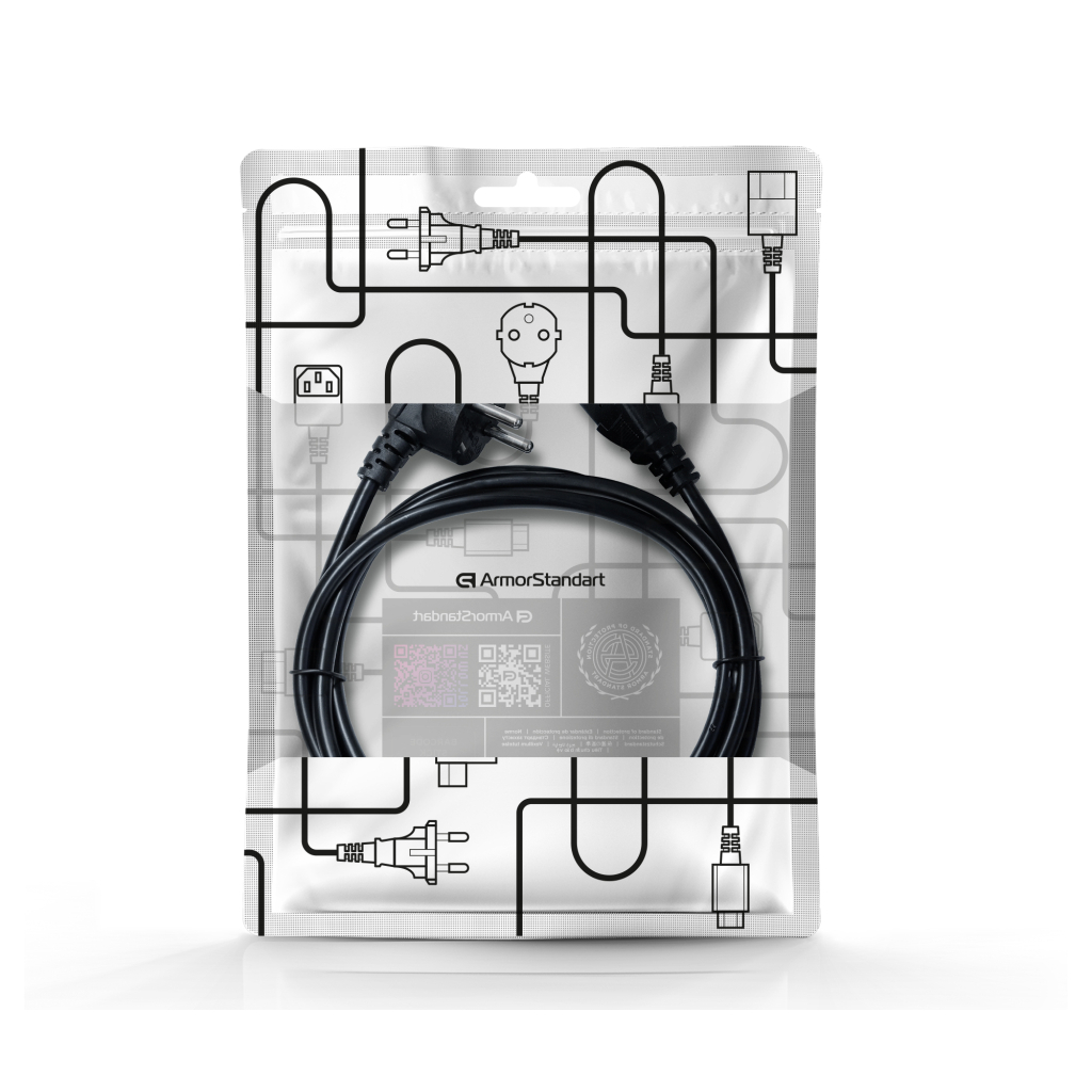 Кабель живлення C13 1.8m black Armorstandart (ARM73121) - изображение 3