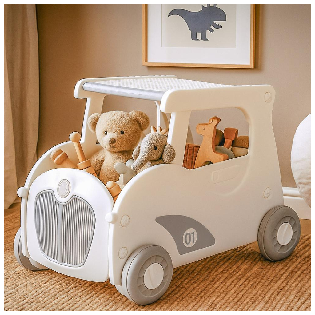 Чудомобіль Mealux Luigi Grey Візок для іграшок (KD-D122 Grey) - изображение 3