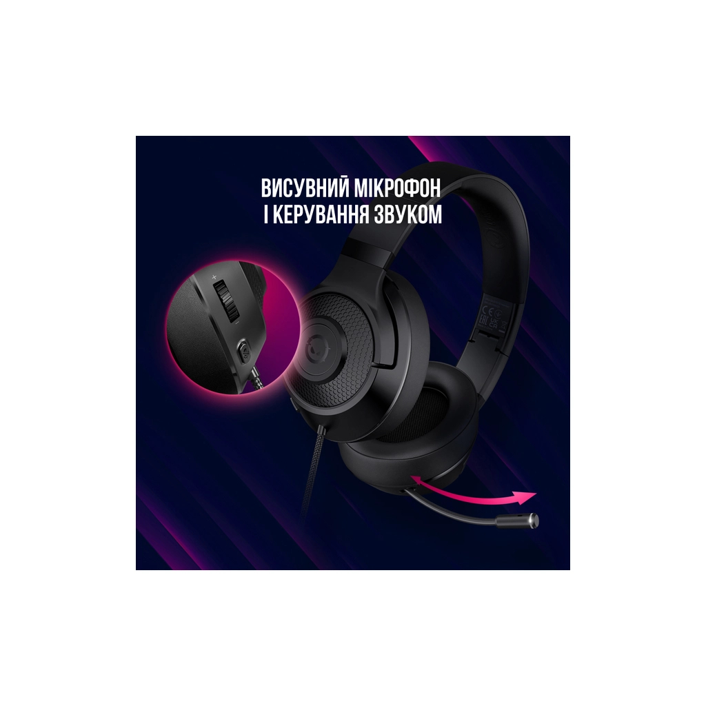 Навушники Lorgar Noah 101 Gaming 3.5 мм Black (LRG-GHS101B) - зображення 8