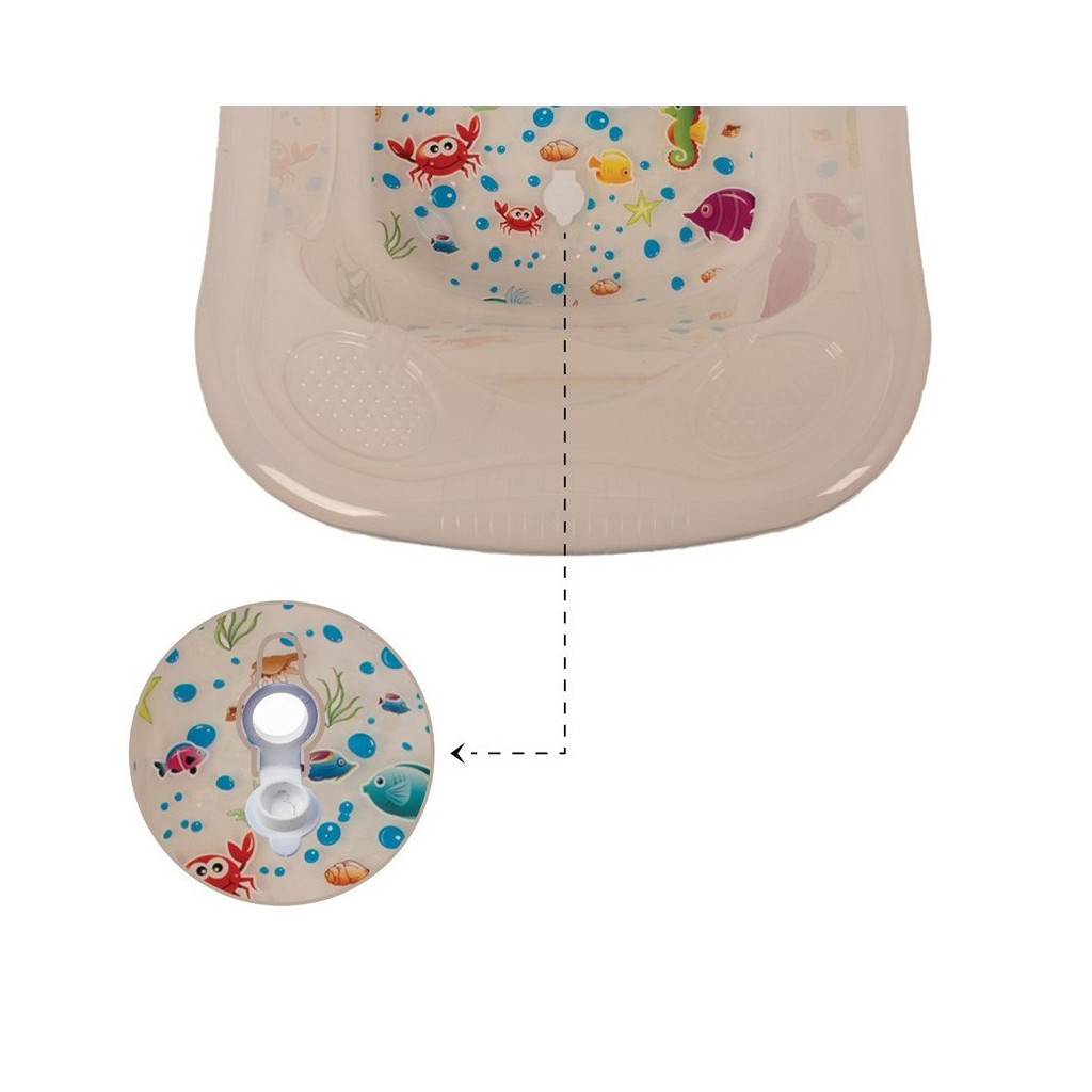 Ванночка Sevi Bebe зі зливом Біла (8692241007805) - зображення 3